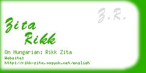 zita rikk business card